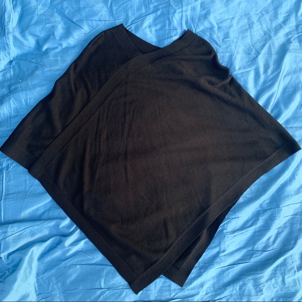 Women's black poncho